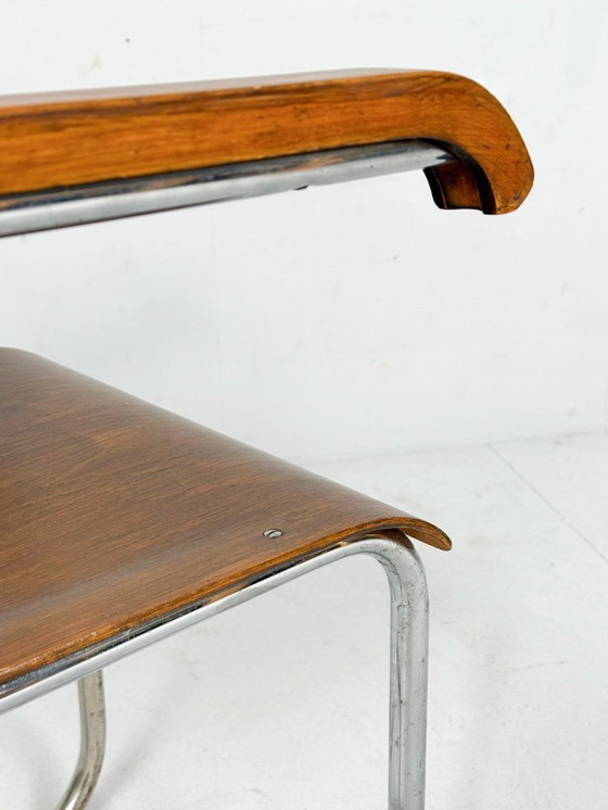 Image 1 of Juego de 2 sillas cantilever de Mart Stam para detectores de mosquitos, modelo: FN6, década de 1930