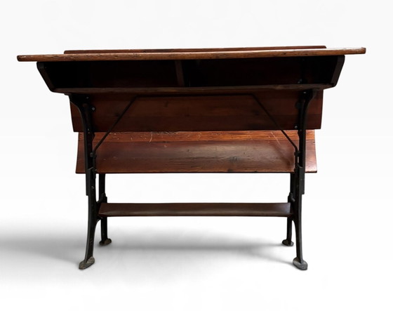 School Desk 1920s – Kooijmans Mes, Decorative Objects, Cast Iron, Wood (photo 7 of 12)