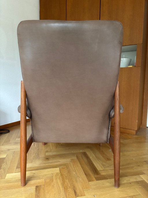 Armchair by Arne Hovmand-Olsen for France & Søn – fauteuils, Leather, Wood (photo 2 of 5)