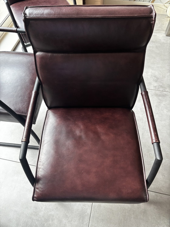 6 fauteuils en cuir de Goossens – Chaises de salle à manger, Leather, Metal (photo 8 of 9)