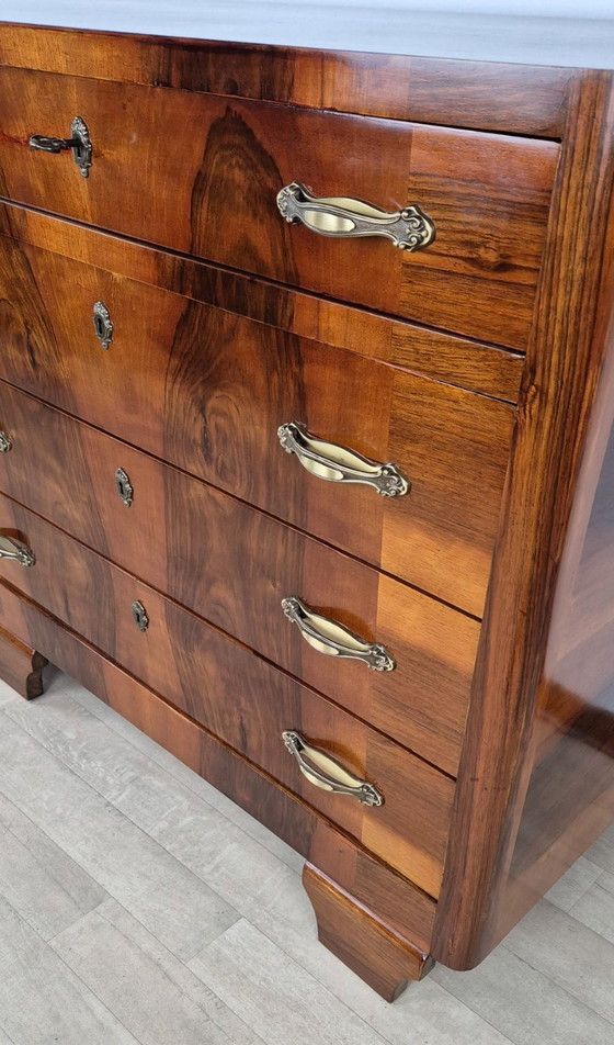 Comò Art Déco Friulano 1940 – Manifattura Italiana, Cassettiere, Legno (photo 9 of 31)