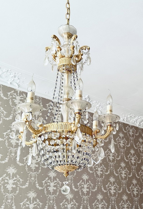 Kronleuchter – Crystal, Brass (photo 2 of 6)