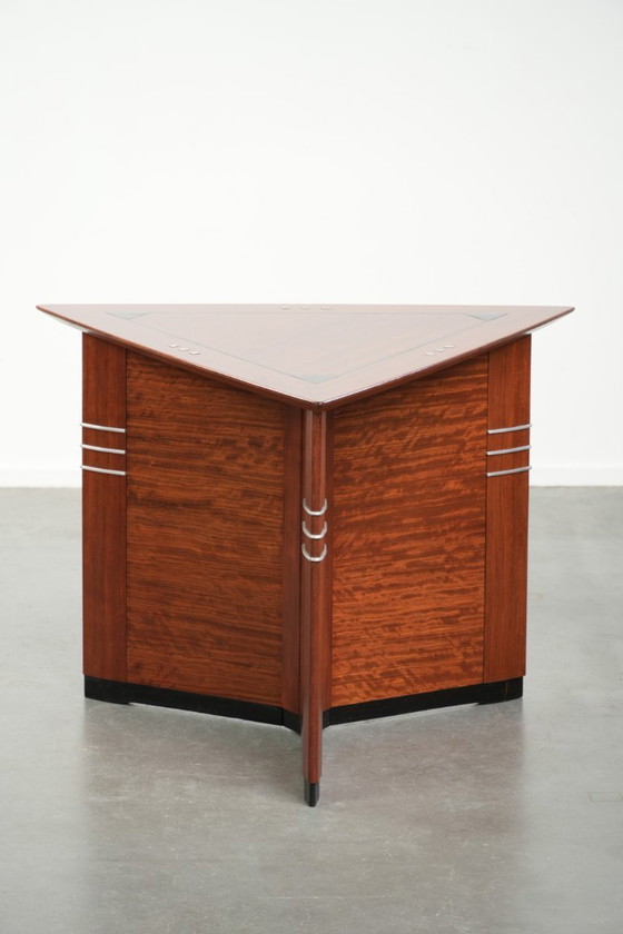 Image 1 of Luxury Art Deco design side/coffee table by Schuitema from the Decoforma series in a triangular shape