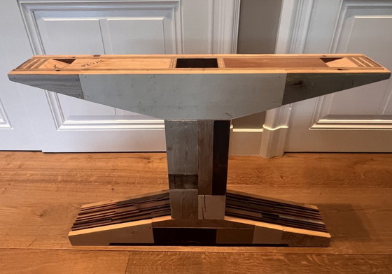 Piet Hein Eek – Mesa de Comedor Original de Madera Reciclada con Patas en T (Alto Brillo) – 260 cm – Como (photo 17 of 21)