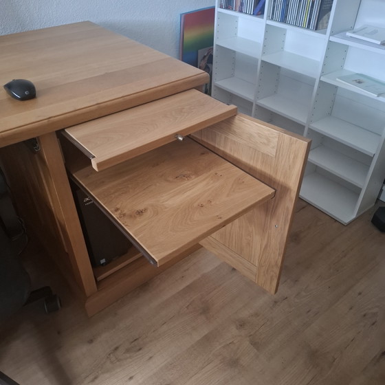 Scrivania in rovere chiaro massello con giglio – Scrivanie, Metal, Wood (photo 8 of 15)