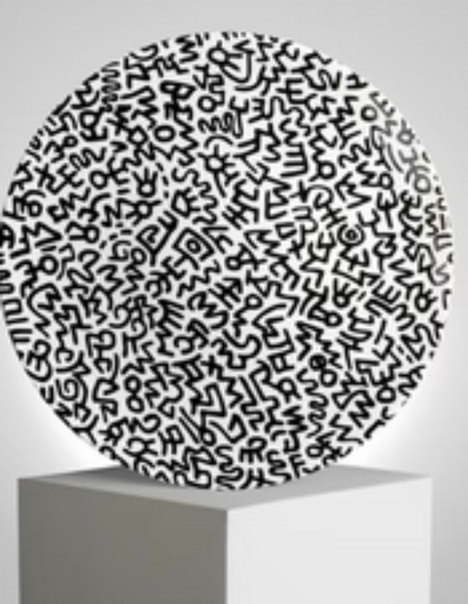 Keith Haring - Piatto da collezione in porcellana dipinta a mano nei colori bianco e nero (edizione limitata)