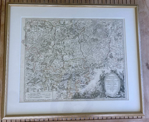 Gravure Hertogdom Brabant (Zuid) uit 1752 - Vaugondy