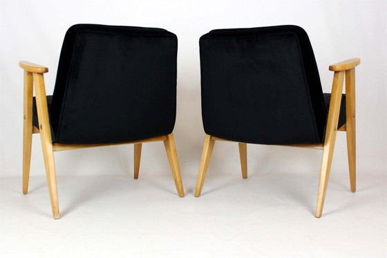 Image 1 of Restored Set of Model 366 Armchairs by Józef Chierowski, Poland, 1960s