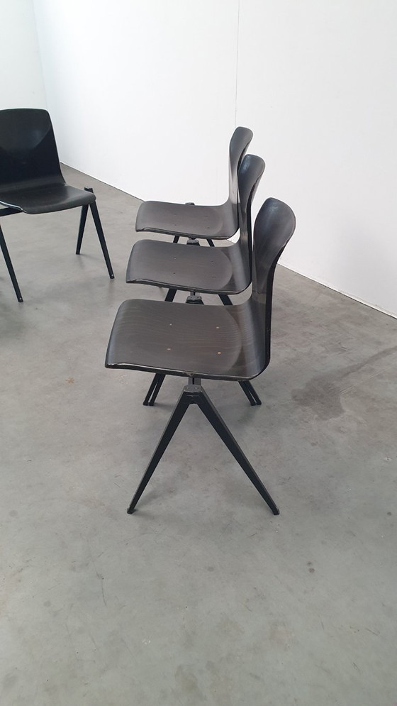 Image 1 of 6x S22 galvanitas thurop pagholz sedia design industriale vintage anni '60