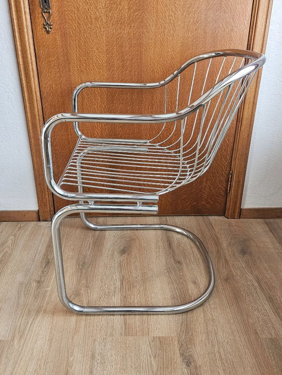 Image 1 of Sedia in filo cromato di Gastone Rinaldi per Rima