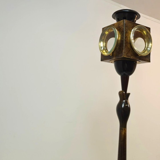 Image 1 of Aldo Tura goat parchment table light 1960's Italian Design mid century 