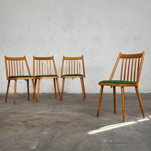 Chaises de salle à manger Frigyes Gabriel, ensemble de 4, années 1960 – Design hongrois