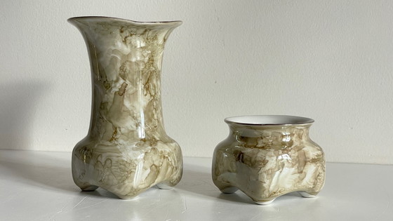 Image 1 of Karolina-Porzellanvasen, Polen, 1970er/80er Jahre