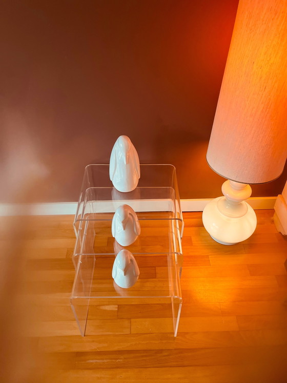Image 1 of Set of Plexiglass Side Tables