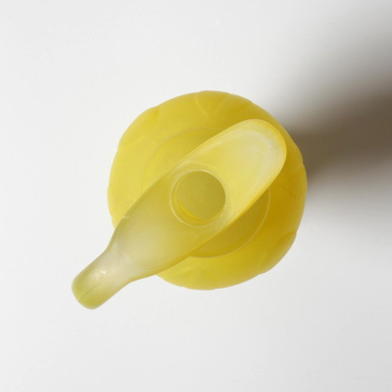 Mid-Century Glass Lemon Patterned Yellow Jug / Limoncello Carafe / Italy / 1980s – Glass & Decanter (photo 7 of 11)