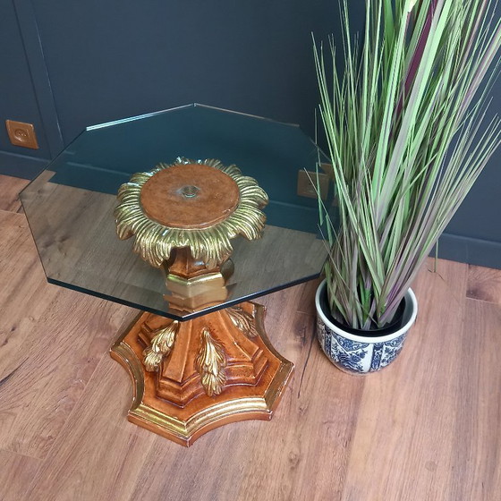 Image 1 of Unique Hollywood Regency side table