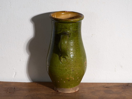 Antique folk glazed pottery jug – Central Europe, circa 1930 – Crockery, Rustic (photo 17 of 40)