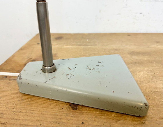 Image 1 of Lampada da tavolo a collo di cigno industriale grigia di Zaos, anni '60