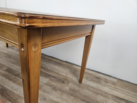 Image 1 of Rectangular Coffee Table in Beech and Oak from the 70s