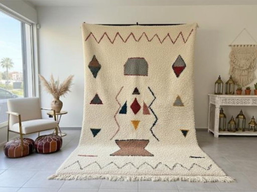 Marokkanischer Teppich, handwerklich, en laine, 250 x 150 cm