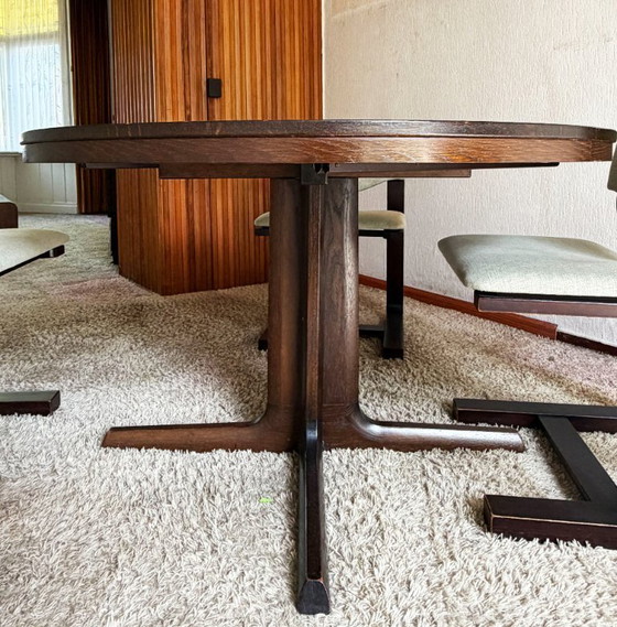 Image 1 of Vintage ronde eettafel Deens - Farstrup - Mid Century