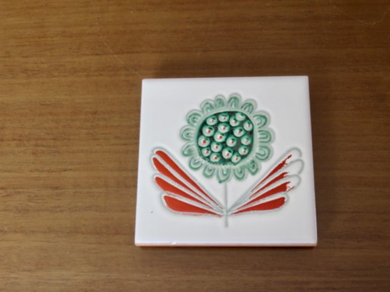 Image 1 of Duo de carreaux en céramique "cerasarda" Italie, Sardaigne, 80's