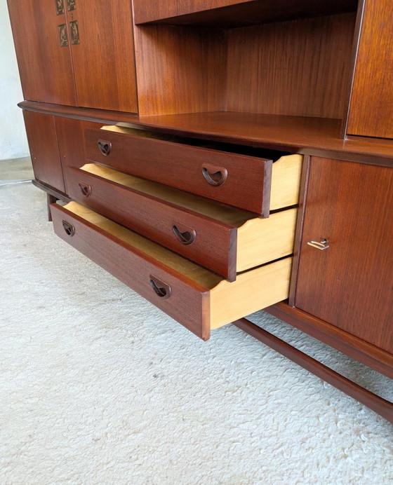 Credenza a muro vintage in teak, Louis van Teeffelen, Wébe – Credenze, Ceramica, Legno (photo 11 of 15)