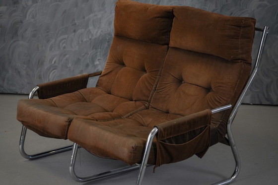 Image 1 of Fauteuil en sofa set uit het midden van de 20e eeuw, ontworpen door Gillis Lundgren, Ikea Zweden, jaren 70.