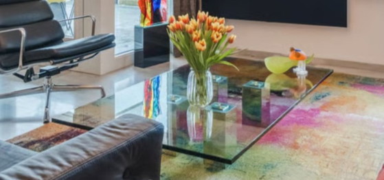Prachtige Salon Tafel – Wiljan van Beek, Salontafels, Aluminium, Glass (photo 11 of 12)