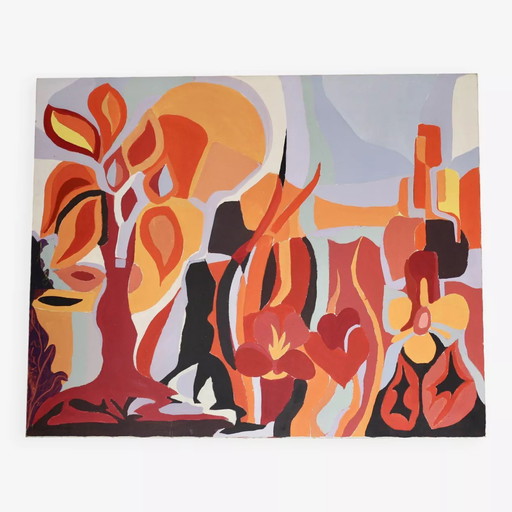 Toile Psychédélique, Peinture, Années 70