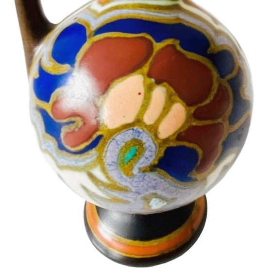 Image 1 of Pichet miniature Art Nouveau Anger 908L Gouda Plateel Zuid Holland années 1920