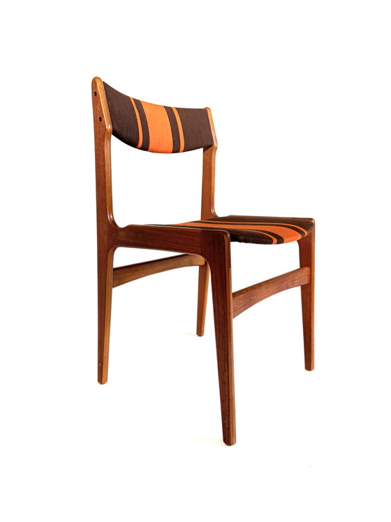 6 Vintage Dining Chairs, Erik Buch ‘60 – Wood, Textile (photo 7 of 15)