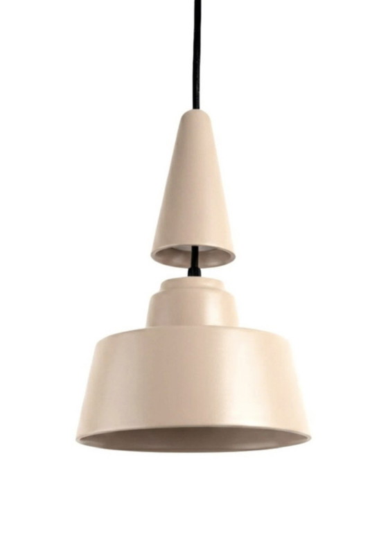 Image 1 of Neo, Rodrigo Vairinhos – Handgefertigte Keramik-Pendelleuchte / Hängeleuchte (Beige)
