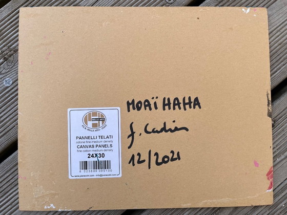 Image 1 of Acrylique sur carton entoilé.  Format 24x30cm. 