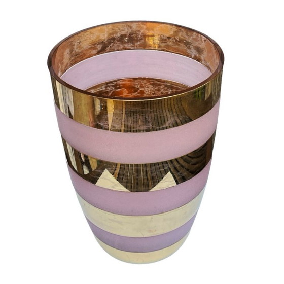 Image 1 of Grande vaso dorato, Repubblica Ceca, Cecoslovacchia, anni 1980.