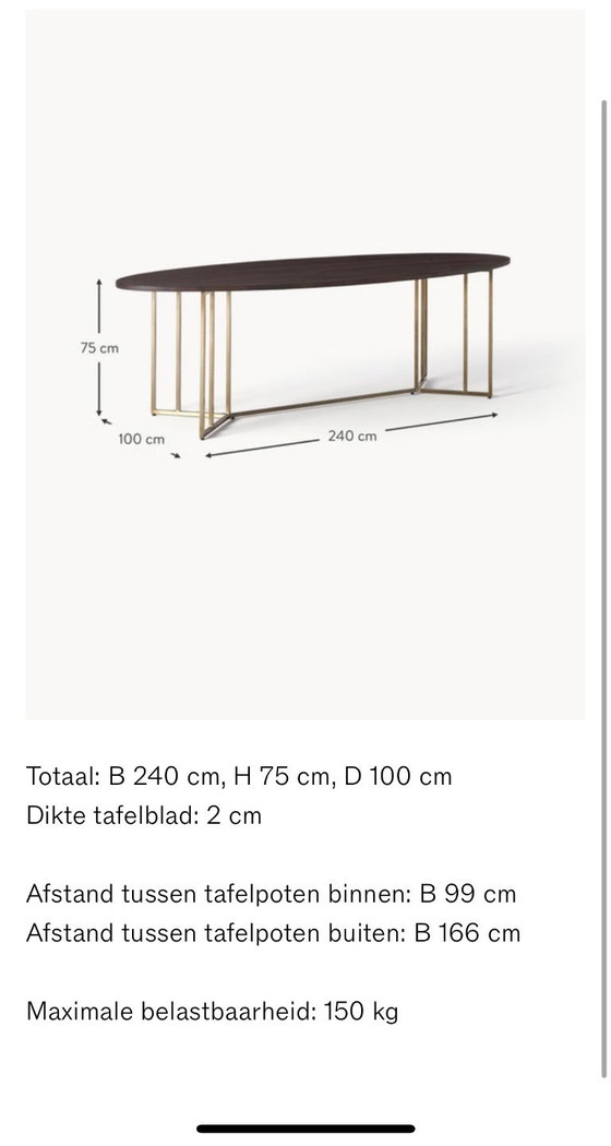 Image 1 of Nueva en caja Mesa de comedor Westwing Luca