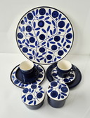 Melitta Service Stockholm azul + flor cobalto 56 piezas