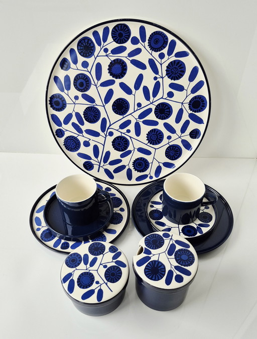 Melitta Service Stockholm blau + Kobaltblume 56 Teile