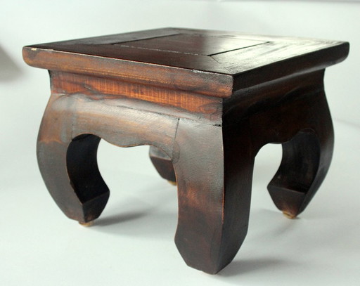 Low flower stool wood Asia