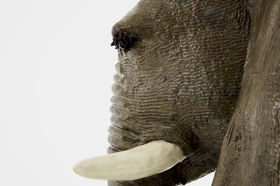 Image 1 of Ensemble de deux sculptures d'éléphants de Valérie Courtet Grès émaillé Circa 2010