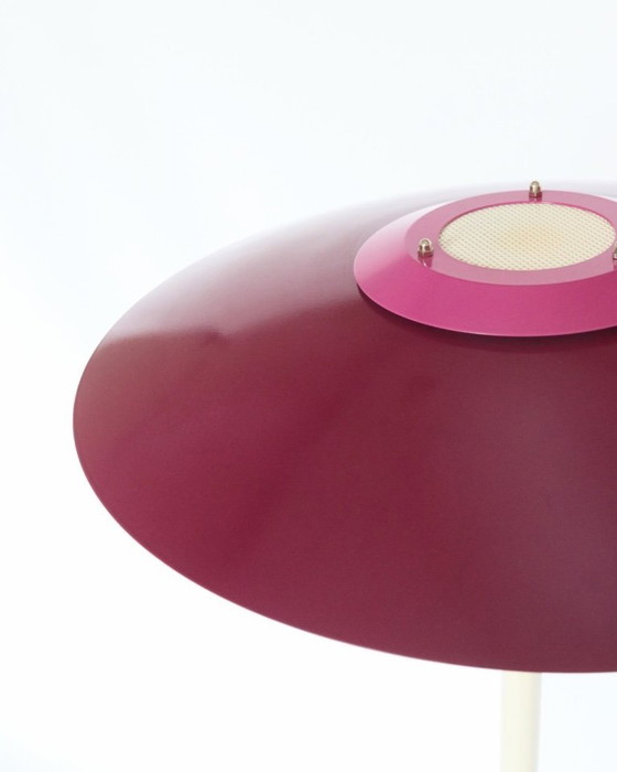 Image 1 of Vintage Deense vloerlamp unieke kleuren schalenlamp
