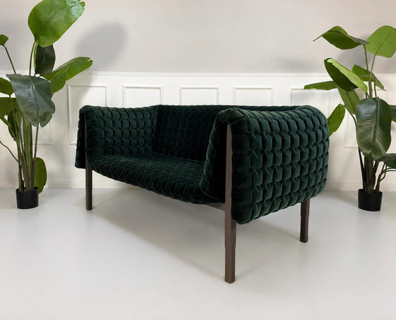 Image 1 of Ligne Roset Ruché Designer Sofa Stoff Grün Couch