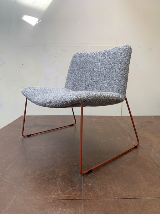 Repurposed Design Chair - Wool Bouclé & Stainless Steel