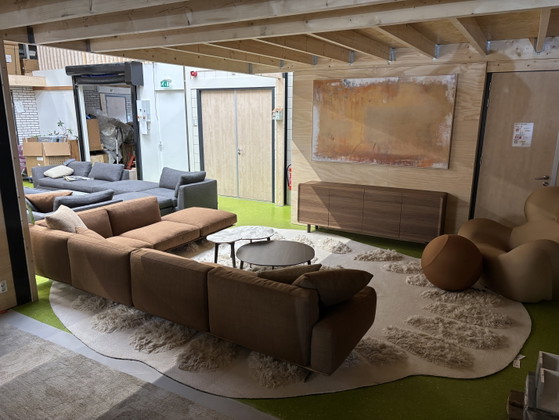 Image 1 of Canapé d'angle Flexform Softdream en tissu Terracotta Astro
