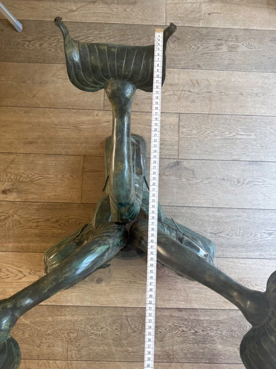 Tavolo da pranzo Grotta Veneziana in Bronzo Vintage. – Tavoli da pranzo, Bronze, Glass (photo 3 of 5)