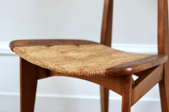 Image 1 of Set of 3 Vintage Roger Landault "Ellipse" Sentou 1957 Chairs