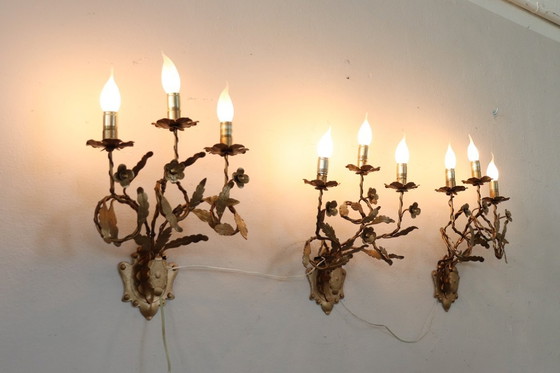 Image 1 of Set di 3 applique, Italia anni '80