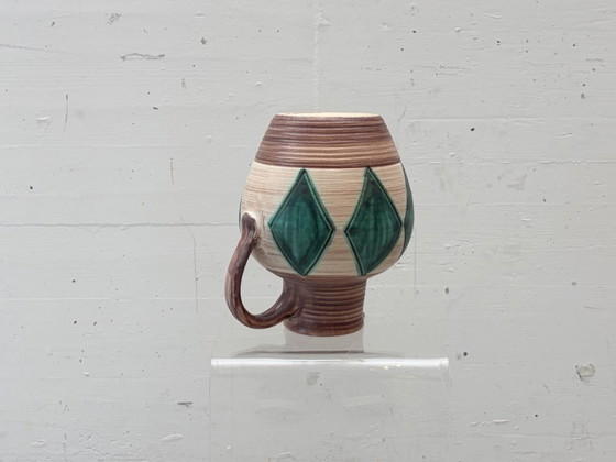 Image 1 of Keramikvase mit geometrischem Dekor, 1960er/70er Jahre