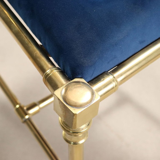 Set van 4 Jansen Argentina stoelen, jaren 1950 – Maison Jansen, Eetkamerstoelen, Brass (photo 5 of 11)