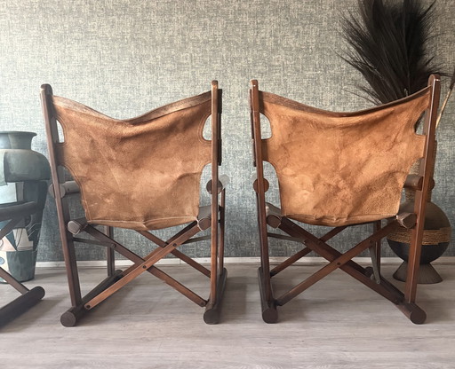 Pair of PL22 Lounge Chairs with Ottoman by Carlo Hauner & Martin Eisler for OCA, Brazil, 1960s